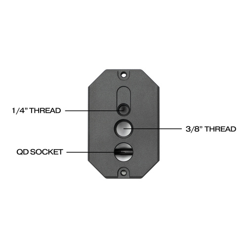 Strike Industries - Adapter for Picatinny Arca also 1/4" and 3/8" - QD Sling - SI-ARCA-TRI-PADA-BK