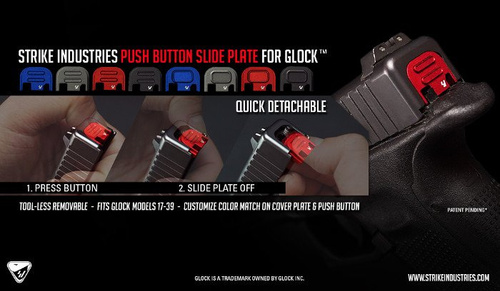 Strike Industries - Płytka oporowa zamka Glock V1 - Czarny