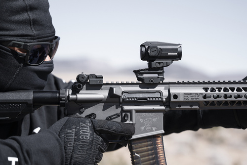 Strike Industries - Montaż o zmiennej wysokości dla kolimatora Variable Optic Mount - Picatinny - Aluminiowy - Czarny - SI-T1-VOM-BK