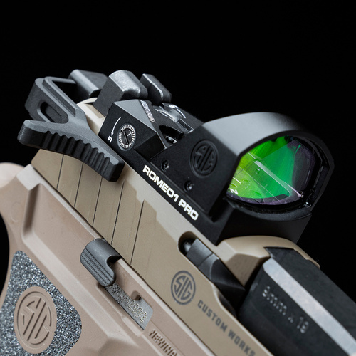 Strike Industries - Obustronna rączka przeładowania do pistoletu Sig Sauer P320 - Czarna - SI-P320-CH