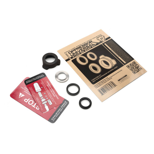 Strike Industries - 3-Lug QD Base Set for Oppressor Universal Compensator - Black - SI-BS-OPPRESSOR-U-BASE