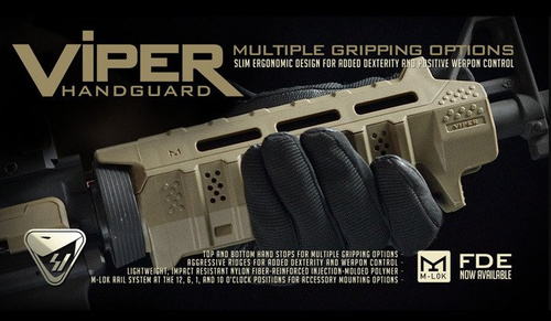 Strike Industries - Łoże Carbine Length Handguard - FDE - SI-STRIKE-HG-CFDE-BK