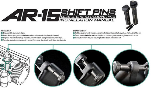 Strike Industries - Shift Pins for AR-15 - Black - SI-AR15-SHIFT-BK