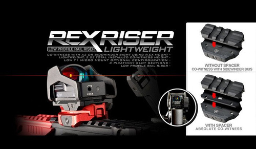 Strike Industries - R.EX Low Profile Rail Riser - Schwarz