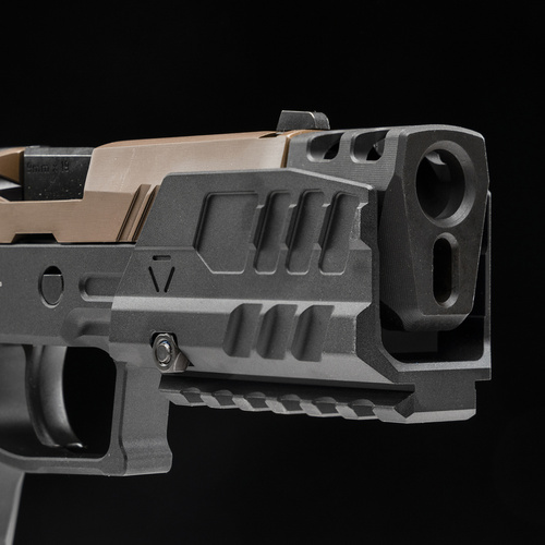 Strike Industries - Osłona wylotowa do pistoletu - SMC Alfa/Bravo - Czarny - SI-SMC-BS-S