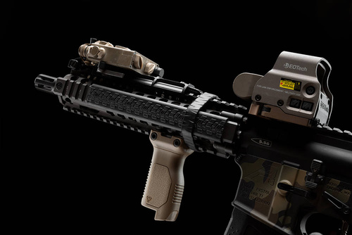 Strike Industries - Picatinny Angled Vertical Grip - Long - FDE - SI-AR-CMAG-RAIL-L-FDE