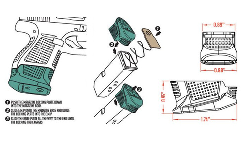 Strike Industries - Enhanced Magazine Plate - Glock 42 - EMP-G42 BLK