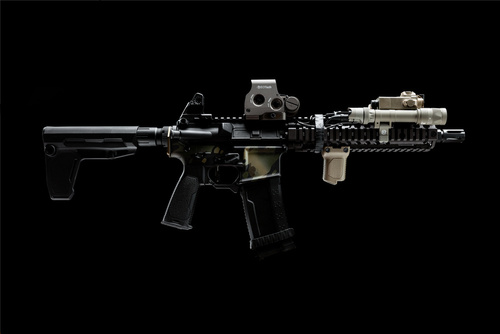 Strike Industries - Picatinny Angled Vertical Grip - Short - Black - SI-AR-CMAG-RAIL-S-BK