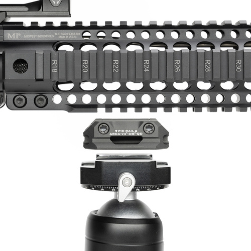Strike Industries - Adapter for Picatinny Arca also 1/4" and 3/8" - QD Sling - SI-ARCA-TRI-PADA-BK