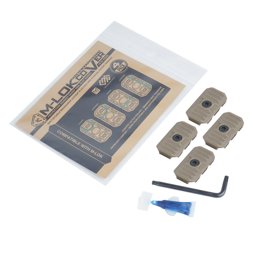 Strike Industries - Short M-LOK rail covers with cable management system - 4 pcs. - SI-AR-CM-COVER-S-FDE