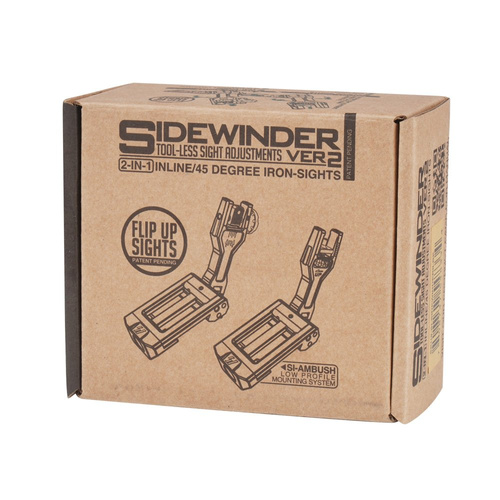 Strike Industries - Przyrządy celownicze Sidewinder II BUIS Backup Iron Sights - Czarne - SIDEWINDERII-BK
