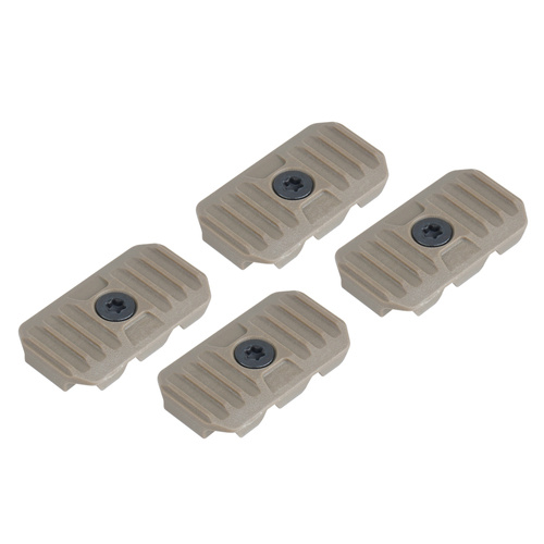 Strike Industries - Short M-LOK rail covers with cable management system - 4 pcs. - SI-AR-CM-COVER-S-FDE